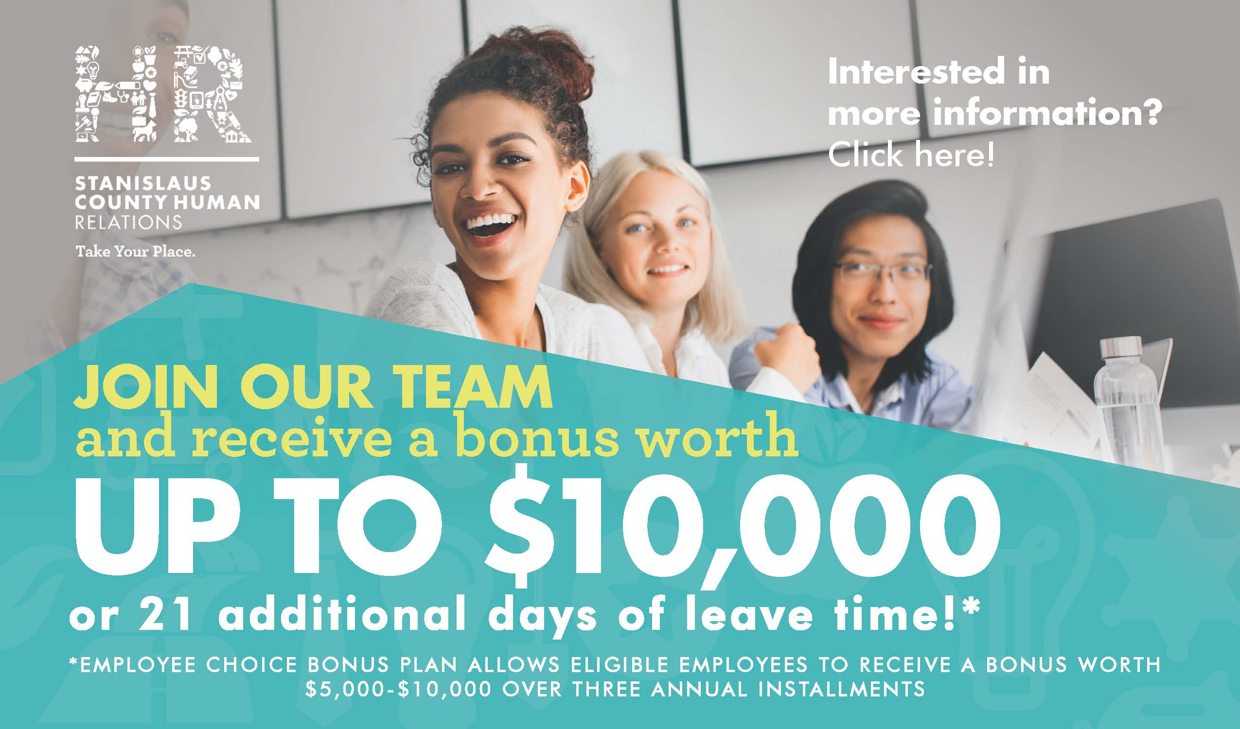 Join our team and receive a bonus worth up to $10,000*